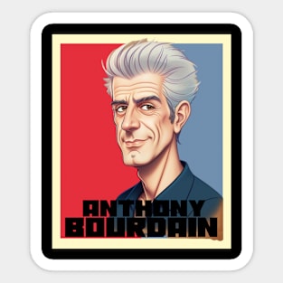 2D anthony bourdain Sticker